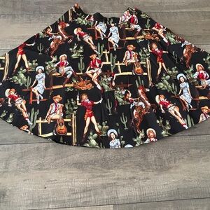 Vintage Western Print Skirt